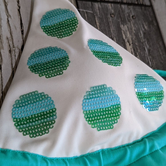 Victoria's Secret Triangle Sequin Bikini Top - Picture 3 of 11